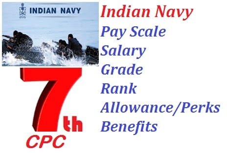 Navy Pay Scale Salary Grade Rank Allowance Perks Benefits Under 7th pay Commission